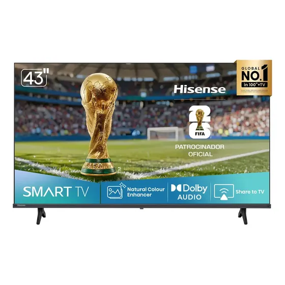 Hisense Smart TV FHD 43" Polegadas 43A4NV com HDR10, DTS Virtual X, Compatibilidade Alexa e Google Home