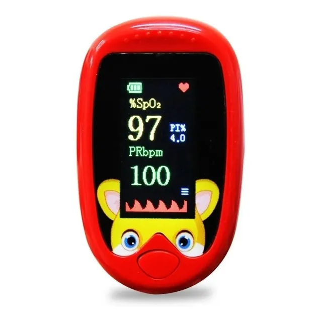Oximetro Pediatrico De Pulso A1 Recargable Rojo