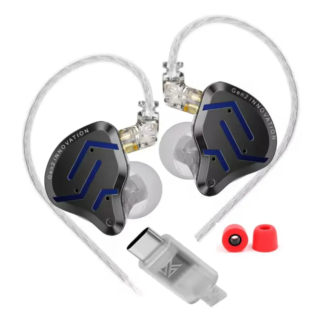 Audífonos Kz Zsn Pro 2 Monitores In-ear Con Cable Kz Tipo C