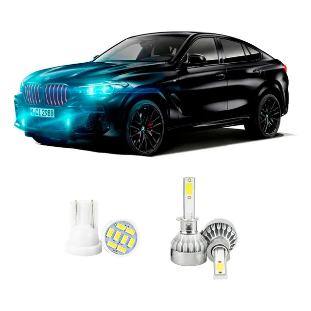 Lampada Led Farol Alto Bmw X6 2010 A 2022 20000lm