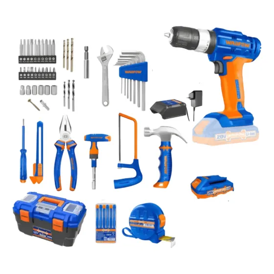 Set 119pcs Taladro C/percutor 20v + Herramientas + Valija Wa