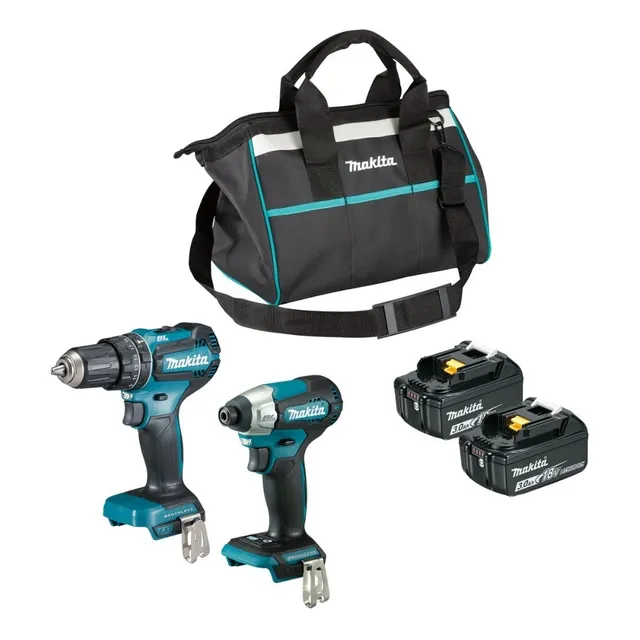 Kit Rotomartillo Y Atornillador Brushless De 18v Makita
