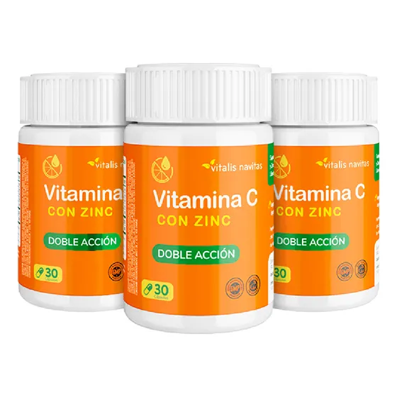 Plan 90 Días De Vitamina C + Zinc X 90 Cápsulas Premium Sabor Sin sabor