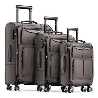 Set De Equipaje Showkoo, 3 Piezas, Softside, Expandibles Y L Set De Equipaje Showkoo, 3 Piezas, Softside, Expandibles Y L