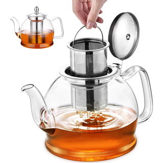 Tetera De Vidrio Borosilicato 1000ml Con Colador Y Tapa Tetera De Vidrio Borosilicato 1000ml Con Colador Y Tapa