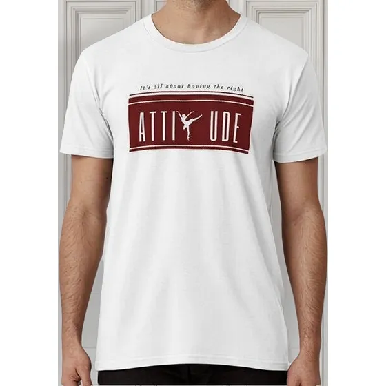 Remera La Actitud Correcta (rojo) Algodon Premium