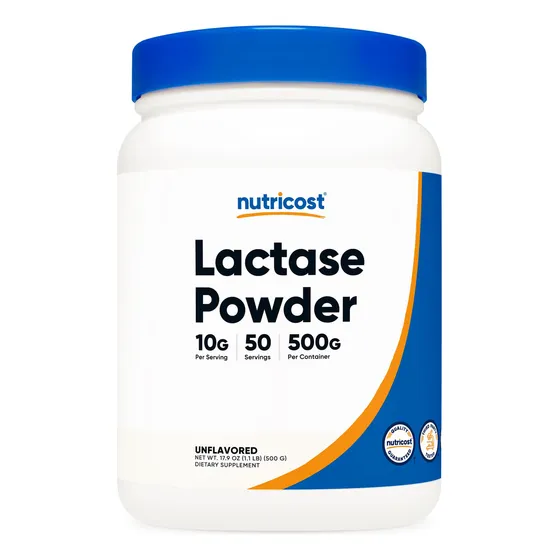 Suplemento Nutricost De Lactasa En Polvo, 500 G, Sin Ogm, Si