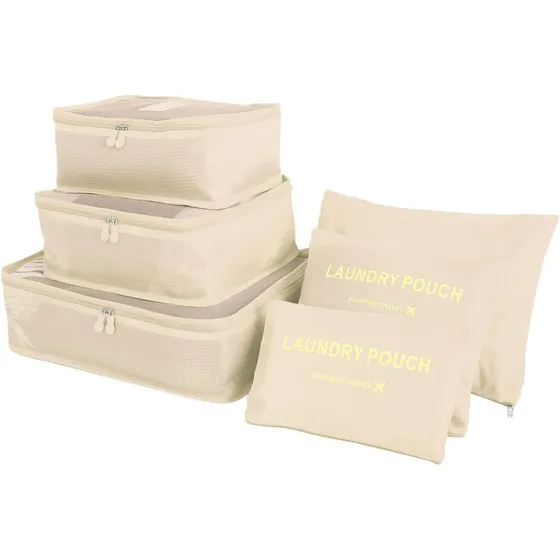 Organizador De Viaje Valija Set 6 Kit Estuche Ropa Neceser