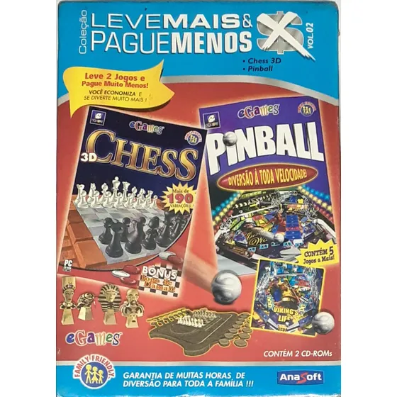 Pc - Chess 3d - Pinball - Na Caixa Lacrado