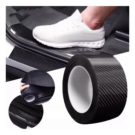 Cinta Fibra De Carbono Pisadera Protectora Adhesiva 7cm*3m