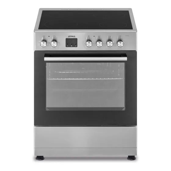 Cocina Atma Ccv060x Eléctrica 4 Hornallas 220v Puerta Visor