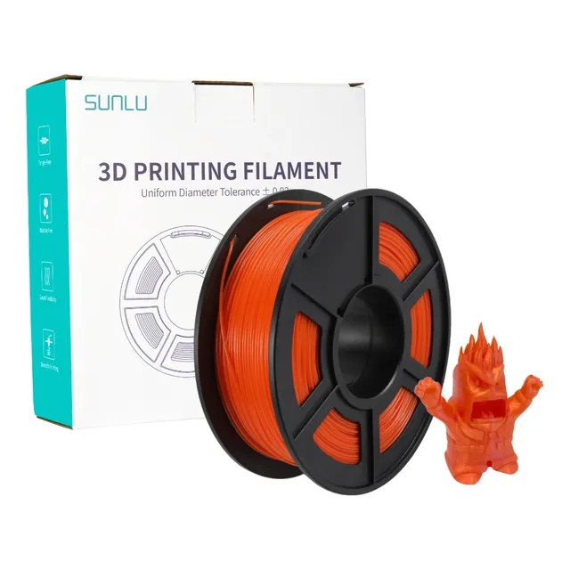 Sunlu Pla filamento 1.75 mm 1 kg color naranja