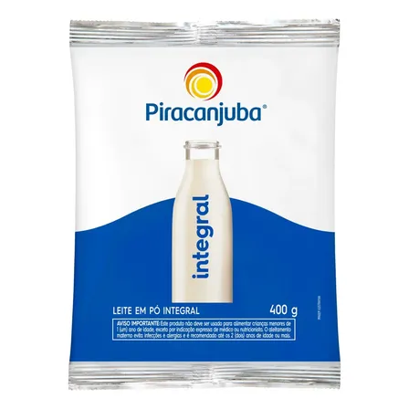 Leite Pó Integral Piracanjuba Pacote 400g Novus Commerce