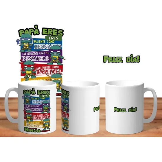 Taza Dia Del Padre: Tortugas Ninja