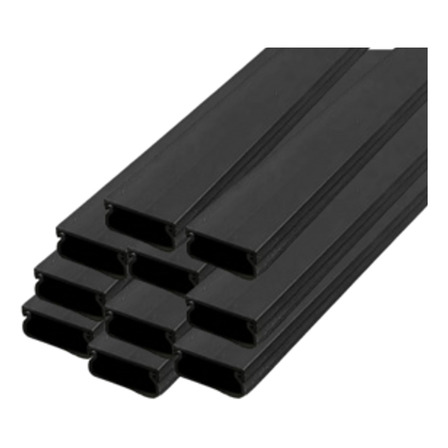 Ducto Electrocanal Negro 2m 10x20mm Pack X10 Ducto Electrocanal Negro 2m 10x20mm Pack X10