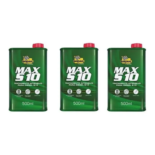 Kit 3 Aditivos Combustível Diesel S10 Bardahl Max S10 500ml