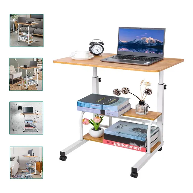 Mesa De Computadora Con Ruedas Soporte Para Laptop Portatil