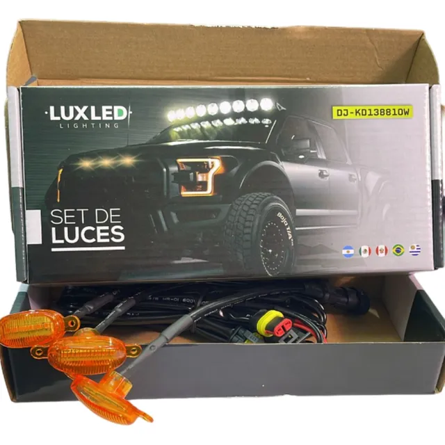 Set De Faros Luz Led Ambar Para Careta Auto Camioneta