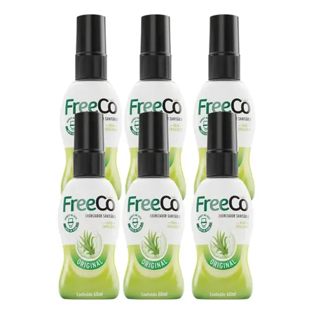Kit C/ 6 Freecô Bloqueador De Odores Sanitário 60ml Original