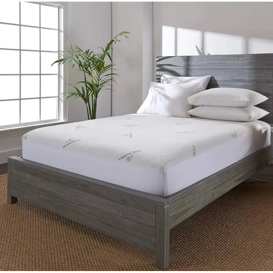 Protector Antifluido Tela Bamboo Cama Doble 