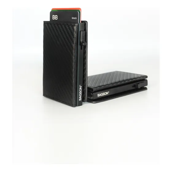 Billetera Tarjetero Rfid Anti Clonación Tapa Imantada Bagson