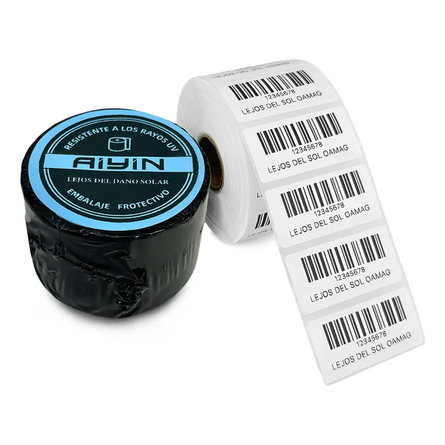 Etiqueta Térmica Aiyin 2x1 (51x25 Mm) Adhesiva 1300 Hojas Mate Color Blanco
