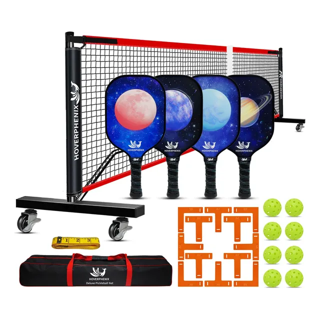 Pickleball Set Con Marcadores Net Y Court, 22 Ft 3stkd