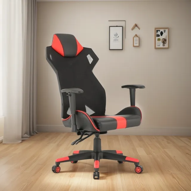 Silla Gamer Razer Premium - Ergoclass Color Rojo Material del tapizado Cuero sintético