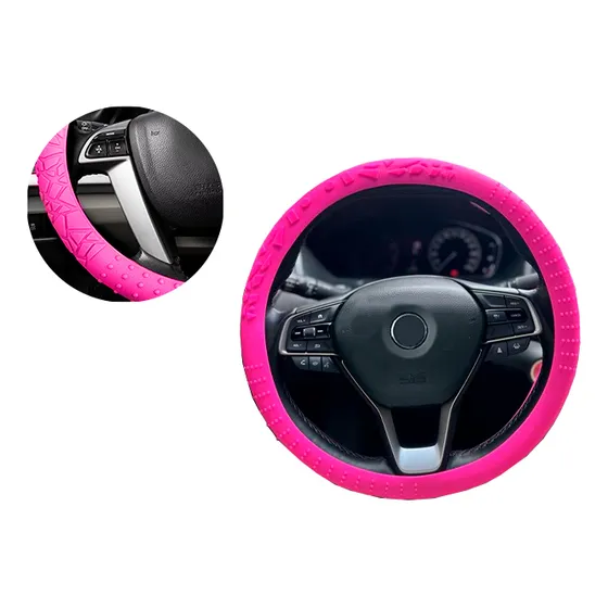 Forro Volante Universal De Silicon Anti Deslizante Fucsia