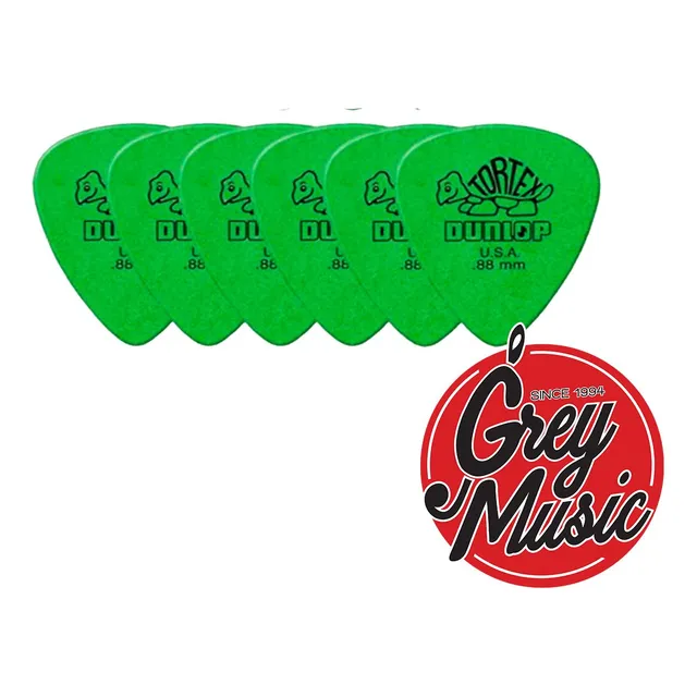 Pack X6 Puas Jim Dunlop 418r 0,88 Tortex 88mm Verde