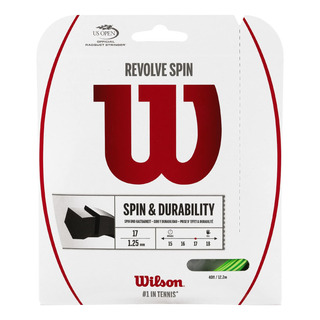 Cordaje De Tenis Wilson Revolve Spin, Juego 17, Verde Cordaje De Tenis Wilson Revolve Spin, Juego 17, Verde