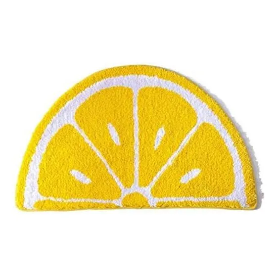 Tapete Cocina Medio Redondo Limon 24 X 16  Absorbente Agua