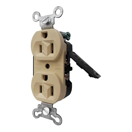 Receptáculo Duplex Arrow Hart 15a 2p 125v Marfil Polarizado
