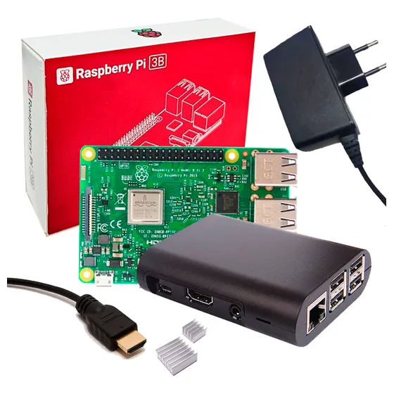 Kit Raspberry Pi 3 B Case Dissipadores Fonte Hdmi 32gb