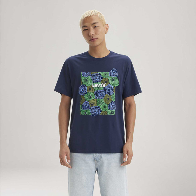 Camiseta Levi's® Relaxed Fit Azul Manga Curta Lb0010509 Camiseta Levi's® Relaxed Fit Azul Manga Curta Lb0010509
