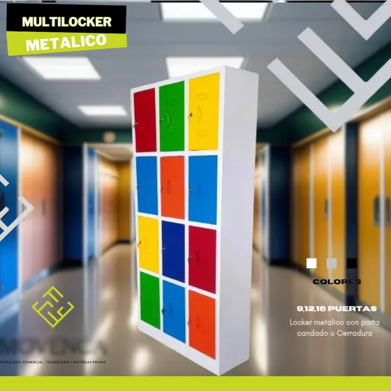 Locker Metalico 9,12,16,20 Puertas