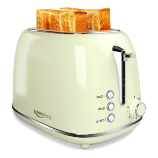 Tostadoras Tostadoras Retro De Acero Inoxidable De 2 Rebanad Tostadoras Tostadoras Retro De Acero Inoxidable De 2 Rebanad