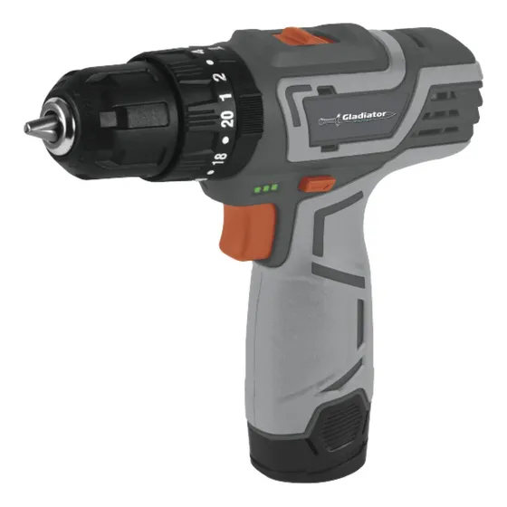 Taladro Atornillador Percutor Recargable Gladiator Tpg610/12c1