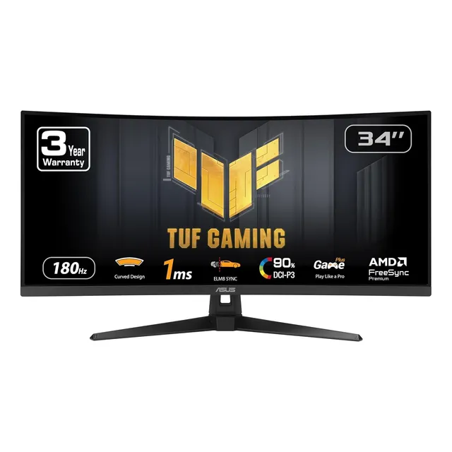 Asus Tuf Gaming 34 Ultra-wide Curved Monitor (vg34vq3b) ...