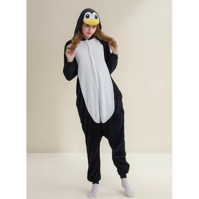 Pijama Mameluco Disfraz Pinguino Pijamas De Pinguino Adulto