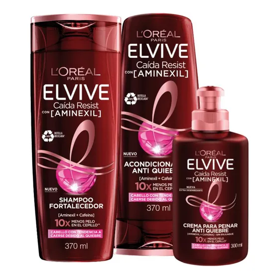 Pack Elvive: Sh 370ml + Aco 370ml + Cpp 300ml Anti-hair Fall