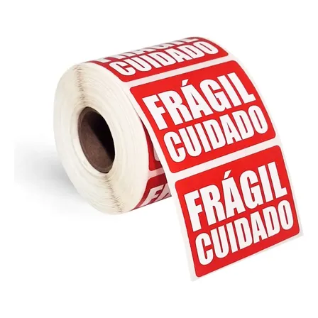 1000 Etiquetas Adesiva Couche Frágil 60x40mm D E D Etiquetas