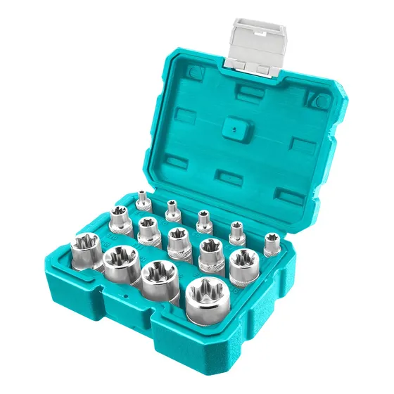 Juego De Dados Total Socket Tipo E, Torx Hembra, 14 Piezas