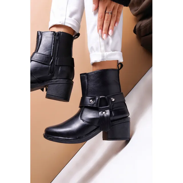 Botas Mujer Zapatos Botinetas Botitas Texanas Cuero Pu  