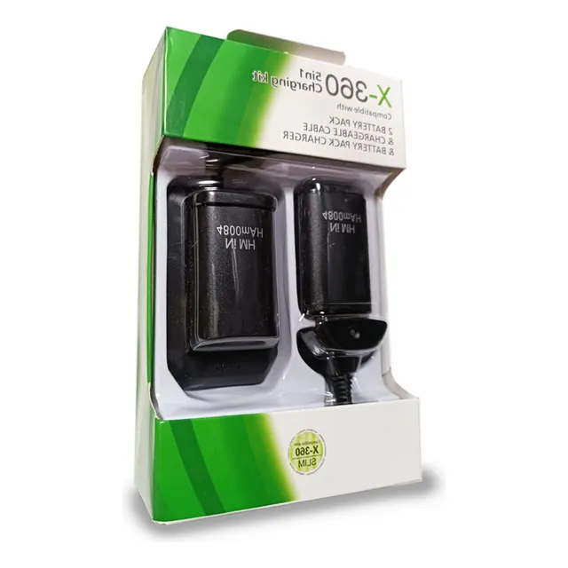 Bateria Mando Xbox 360 + Cable + Cargador Kit Completo