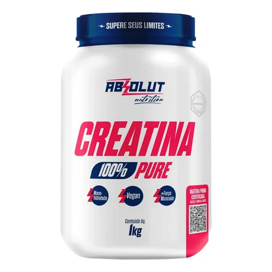 Absolut Nutrition Creatina Pote 100% Pura 1 kg Sin Sabor