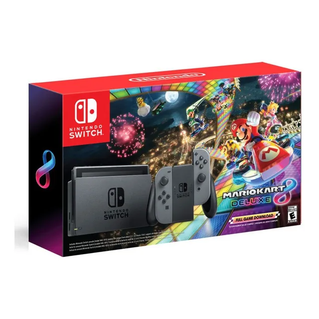 Nintendo Switch Grey Joy-con Hac-001 Combo Mario Kart 8
