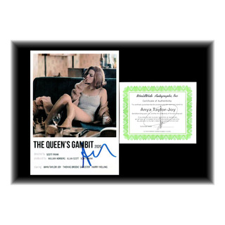 Anya Taylor - Joy The Queen's Gambit Autógrafo En Foto 5x7 Anya Taylor - Joy The Queen's Gambit Autógrafo En Foto 5x7
