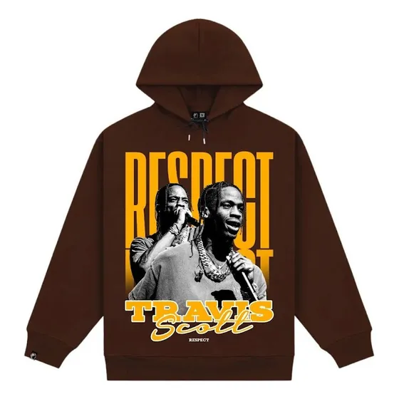 Blusa Moletom Vintage Travis Scott Marrom