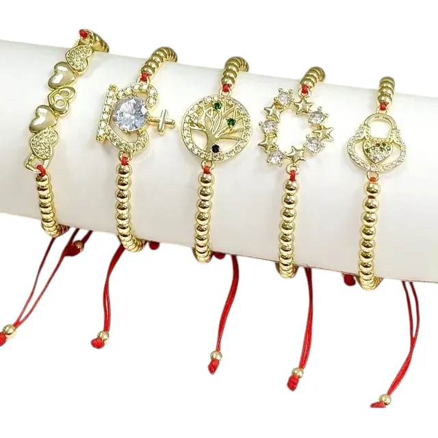 Pulseras Hilo Rojo Balines Al Mayor (docena)